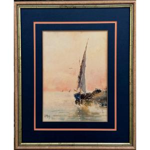 Alphonse Rey - Watercolor - Marine - Mediterranean Sea - 2/2