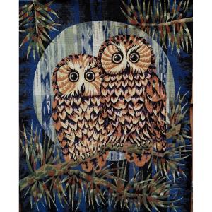 Alain Cornic - Tapestry Edition Jp Paris - The Two Owls - Circa 1960-1970 - 