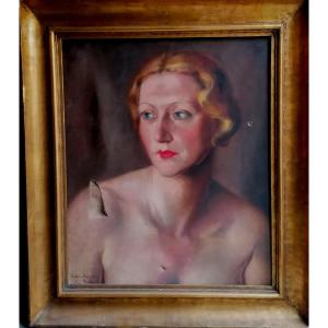Lodew Bosscke - Belgian School - Art Deco Portrait - Circa 1936 - 