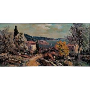 Lucien Potronat - Provencal Painting - 20th Century - Saint Raphael -