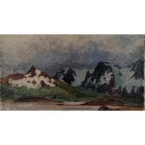 Alfred Hermann Helberger 1871-1946 - Mountain Landscape 1915 - Post Impressionist - 
