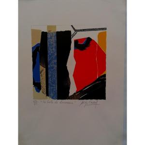 Jacques Fadat - Engraving - The Roncevaux Crack - 20th Century -