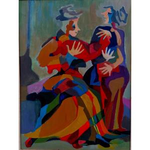 Jean Branchet - Oil Or Acrylic On Paper - 20th Century -