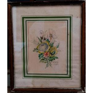 Vittorio Guidotti - Watercolor - Bouquet Of Flowers - XXeme - 3/3