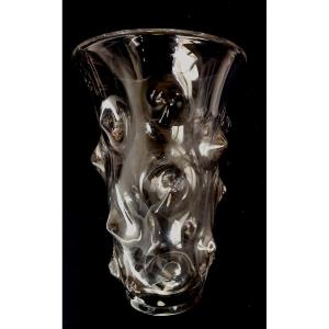 Vase - Italy - Ercole Barovier Et Toso - Modèle Mugnoni - 1938 - Art Déco - Murano Glass -