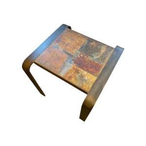 Table Basse Acier Et Ardoise 
