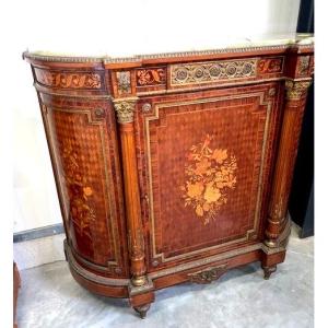 Large Louis XVI Style Marquetry Sideboard