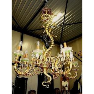 Rococo-style Chandelier With Cupids
