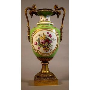 Porcelain And Gilded Bronze Vase