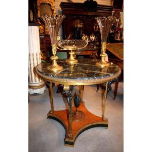 Gilt Bronze And Crystal Trim