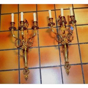 Pair Of Louis XVI Style Wall Sconces