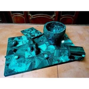 Set Of Items In Malachite 