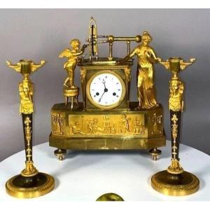 Empire Clock Depicting The Discovery Of Static Electricity