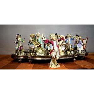 Orchestra Of Meissen Porcelain Monkeys After Kaendler