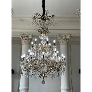 Monumental Baccarat Crystal Chandelier 