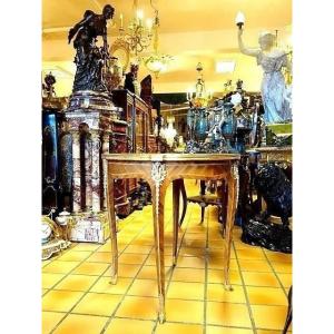 Transitional Style Side Table By Haentges Frères Paris