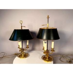 Set Of 2 Bouillotte Lamps 