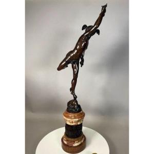 Bronze Sculpture Of Mercury , Height 107 Cm !