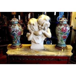 Pair Of Porcelain Vases 19th Century