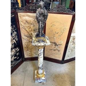 Imposing Marble And Ormolu Column