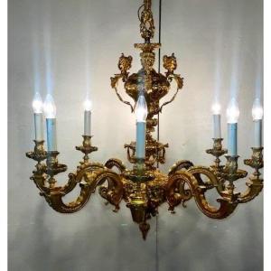 Louis XIV-style Bronze Chandelier