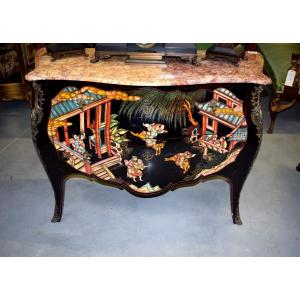 Louis XV Chinese Lacquer Chest Of Drawers