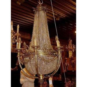 Louis XVI Style Crystal Chandelier