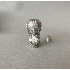 Porcelain Cane Knob, 18th Century