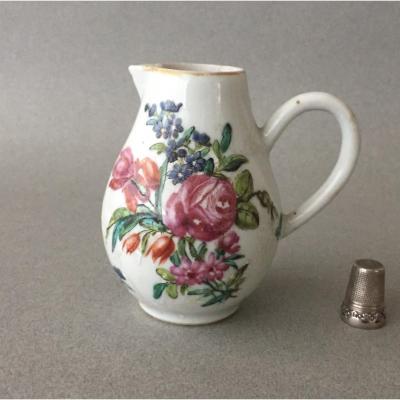 China: 18 Century Porcelain Milk Jug Over Decorated In London