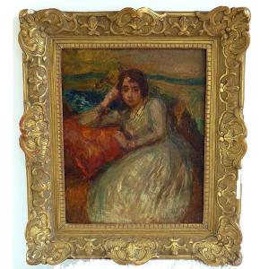Young Woman On A Cushion, Charles Manguin Entourage