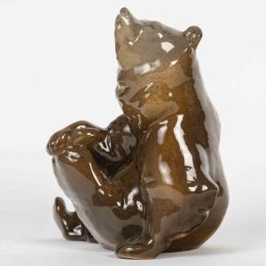 Sarreguemines: Porcelain Teddy Bear, Circa 1900