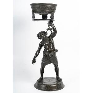 Grand Tour: Bronze Silenus Of Pompeii, 19th Century