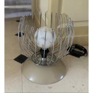 Paolo Tilche Designer Lamp, In Chromed Metal 
