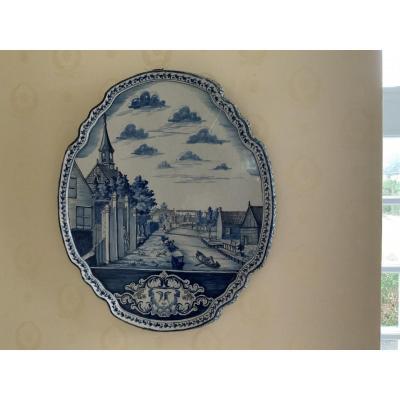Plaque En Faïence De Delft XVIIIe 