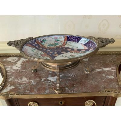 Imari Porcelain Cup, Mounted In Bronze