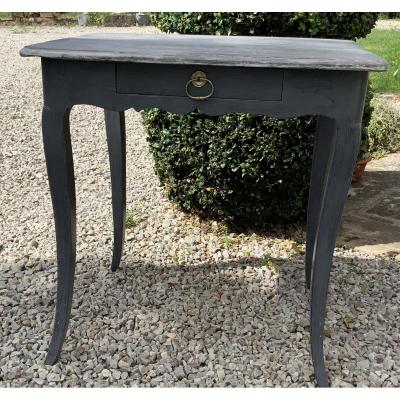 Table à écrire Lxv (xviiiee) En Chêne Peint Et Patiné