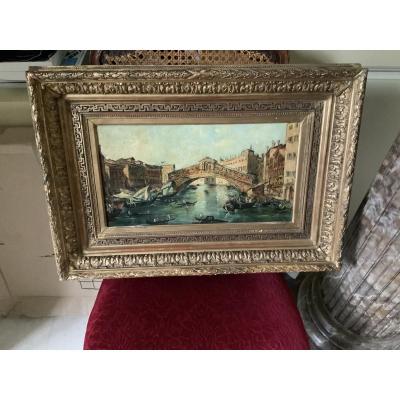 Venice. The Rialto Bridge By Lucia Ponga (1887-1968)