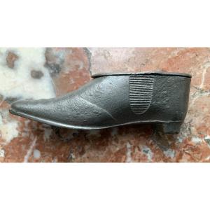Shoe Shaped Snuff Box, Pewter