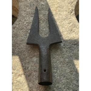 Folk Art. 18th Century Wrought Iron Garden Tool