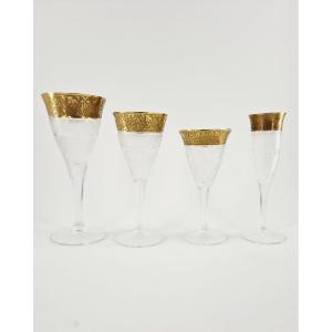 Crystal Glasses Service, Moser, Splendid Model, 48 Glasses, 1 Carafe