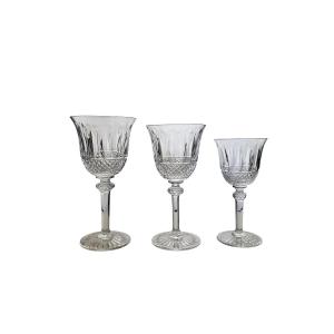 Saint Louis Crystal Glassware Set, Tommy Pattern, 36 Pieces.