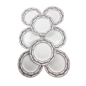 Set Of 16 Wedgwood Earthenware Dessert Plates, England, Late 19th Century.