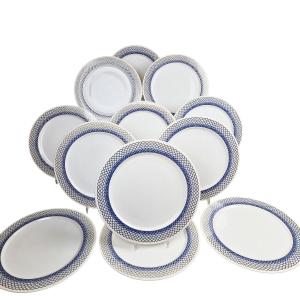 12 Villeroy & Boch Porcelain Fish Plates.