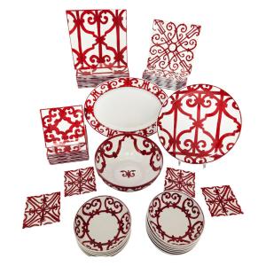Porcelain Dinner Service, Hermès Paris, "balcons Du Guadalquivi" Model