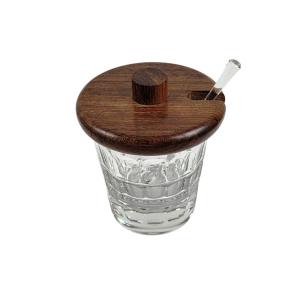 Baccarat Crystal Jam Pot And Its Spoon, Charmes Model.