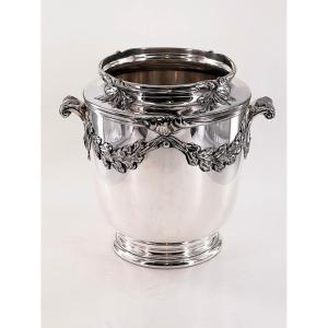 Silver-plated Metal Champagne Bucket, Gallia Silversmith.