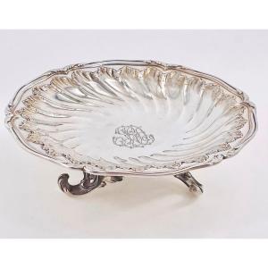 Stemmed Bowl In Solid Silver In The Rocaille Style.
