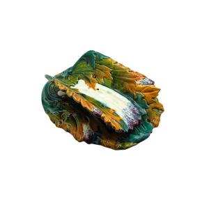 Asparagus Dish And Its Cradle In Late 19th-century Earthenware