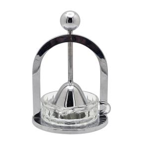 Glass And Chromed Metal Citrus Press, Attributed To Jacques Adnet.