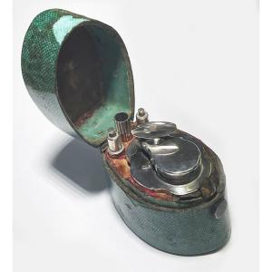 Silver Travel Inkwell In Its Case, Paris 1758
